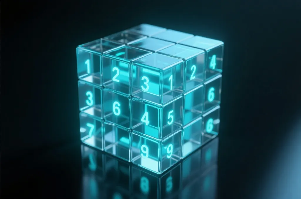 抽象3D魔方与数字算法结构